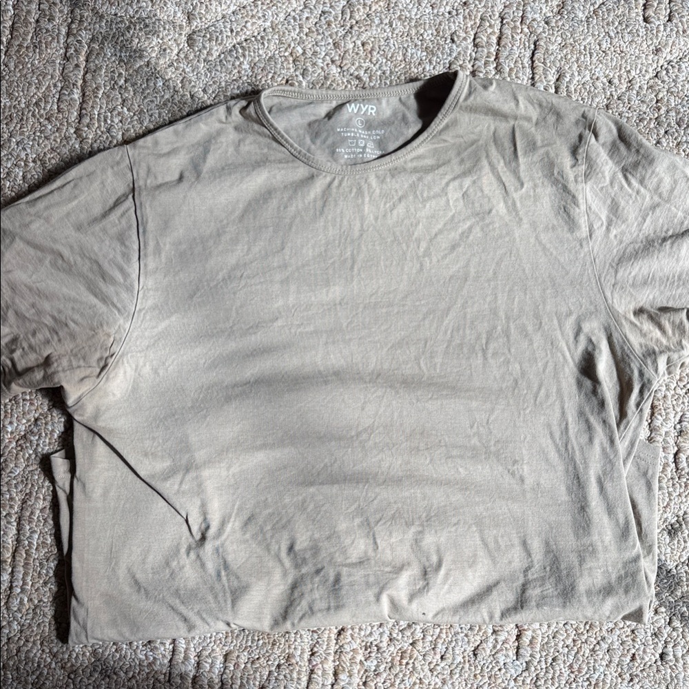 Men's Casual Beige Tee